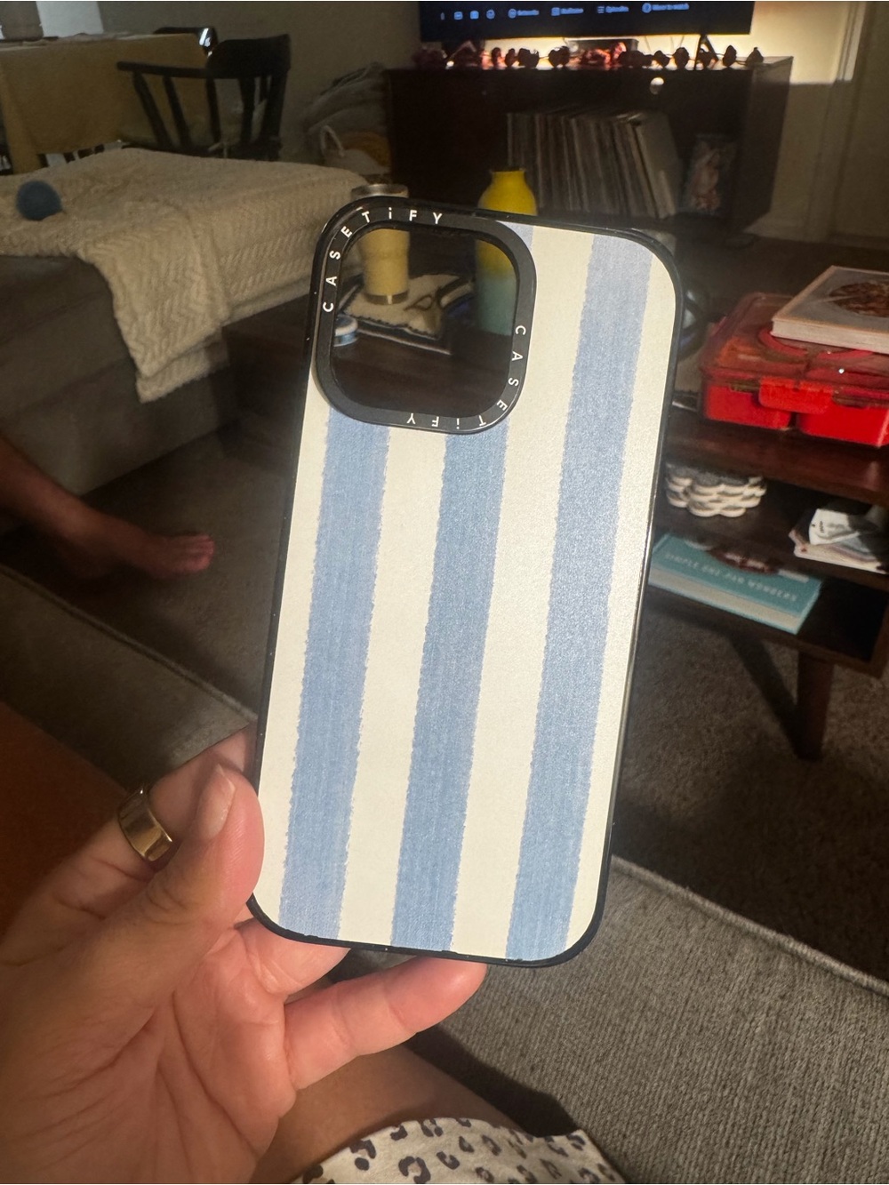 Brand new casetify Blue & White Vertical Stripe iPhone Case